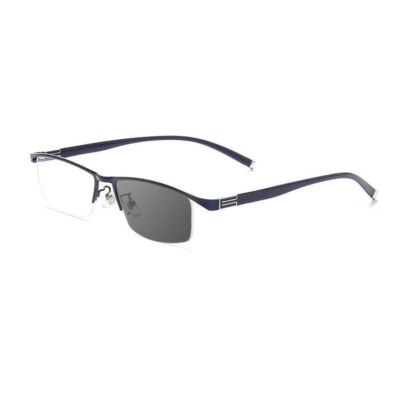 HALF FRAME FASHION STRIPED ULTRA-LIGHT COLOR CHANGING READING GLASSES