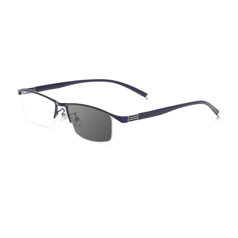 HALF FRAME FASHION STRIPED ULTRA-LIGHT COLOR CHANGING READING GLASSES