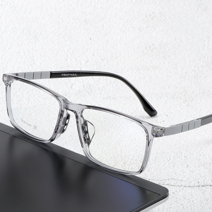 SQUARE ULTRA-LIGHT PURE TITANIUM FULL FRAME ANTI-BLUE LIGHT READING GLASSES