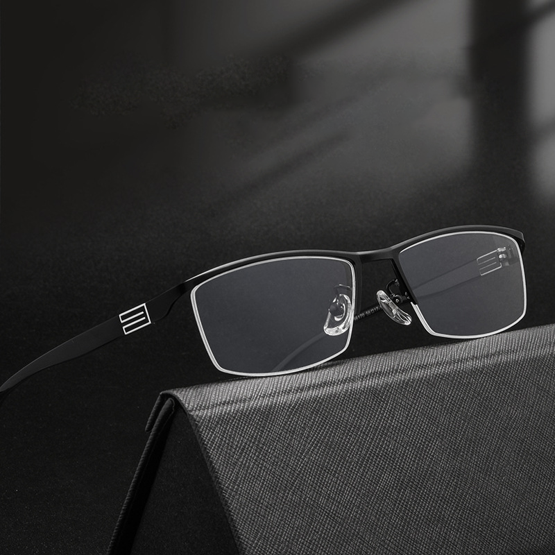 HALF FRAME FASHION STRIPED ULTRA-LIGHT COLOR CHANGING READING GLASSES