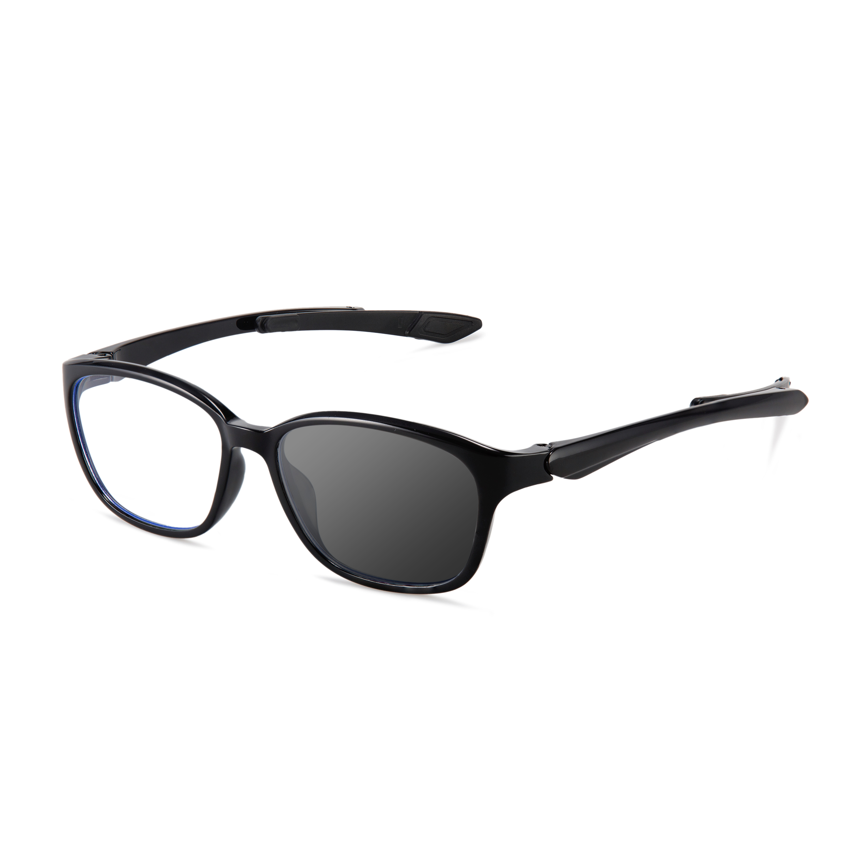 FASHIONABLE LARGE SQUARE FRAME WITH DETACHABLE PHOTOCHROMIC MULTIFOCAL LENSES