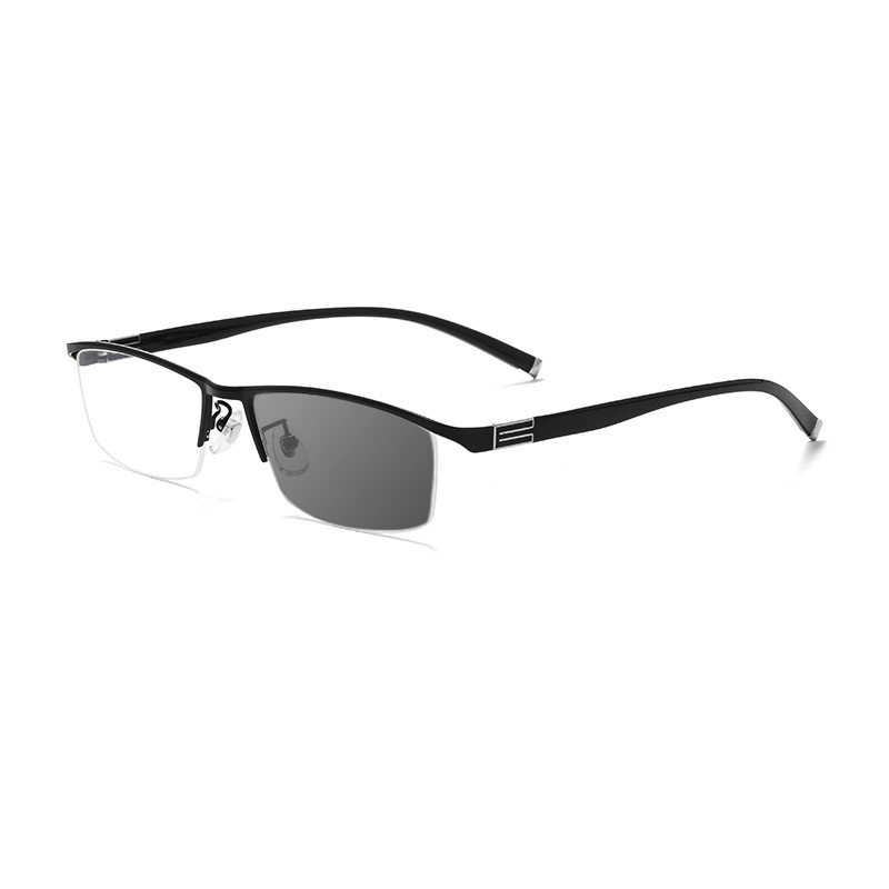 HALF FRAME FASHION STRIPED ULTRA-LIGHT COLOR CHANGING READING GLASSES