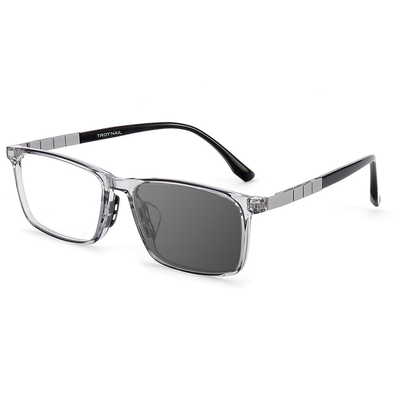 SQUARE ULTRA-LIGHT PURE TITANIUM COLOR-CHANGING MULTI-FOCAL READING GLASSES