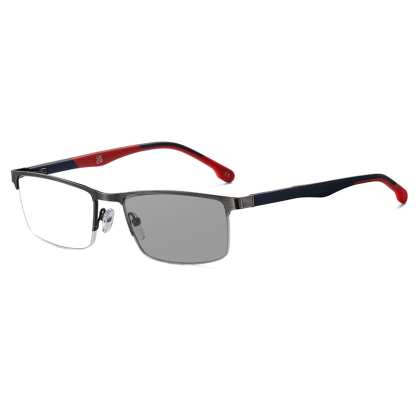 STYLISH RETRO HALF-RIM MULTIFOCAL READING GLASSES