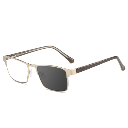 MEN'S CLASSIC METAL FRAME ANTI-BLUE LIGHT READING GLASSES
