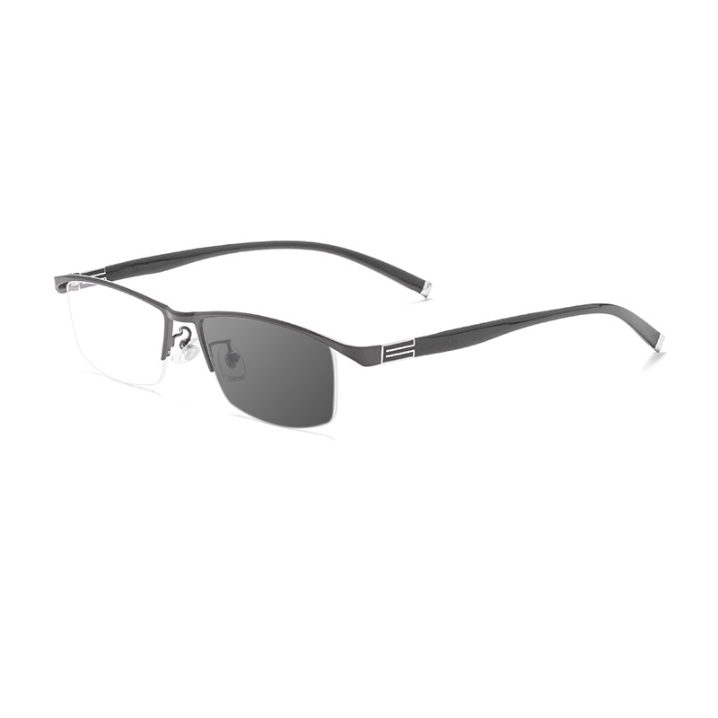 HALF FRAME FASHION STRIPED ULTRA-LIGHT COLOR CHANGING READING GLASSES