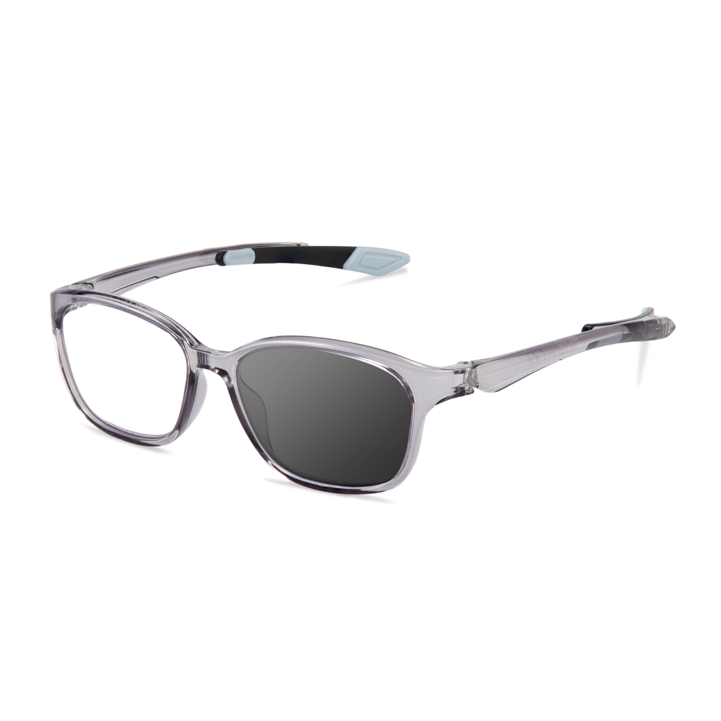 FASHIONABLE LARGE SQUARE FRAME WITH DETACHABLE PHOTOCHROMIC MULTIFOCAL LENSES