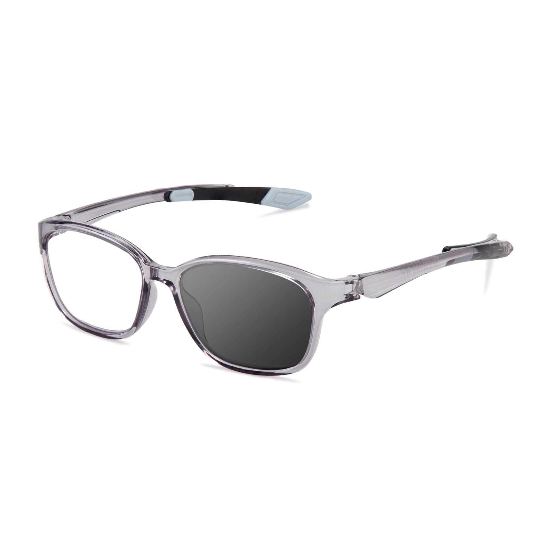 FASHIONABLE LARGE SQUARE FRAME WITH DETACHABLE PHOTOCHROMIC MULTIFOCAL LENSES