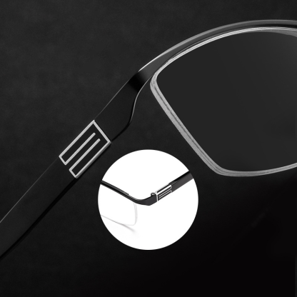 HALF FRAME FASHION STRIPED ULTRA-LIGHT COLOR CHANGING READING GLASSES