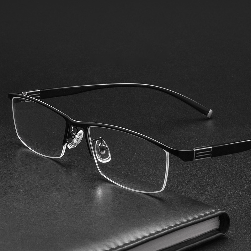 HALF FRAME FASHION STRIPED ULTRA-LIGHT COLOR CHANGING READING GLASSES