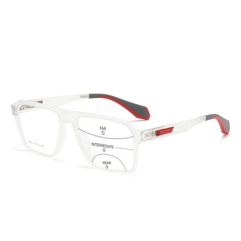 LUNETTES DE LECTURE RÉTRO À GRANDE MONTURE POUR LE SPORT, À VERRES PHOTOCHROMIQUES MULTIFOCAUX