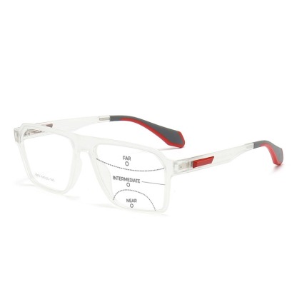LUNETTES DE LECTURE RÉTRO À GRANDE MONTURE POUR LE SPORT, À VERRES PHOTOCHROMIQUES MULTIFOCAUX