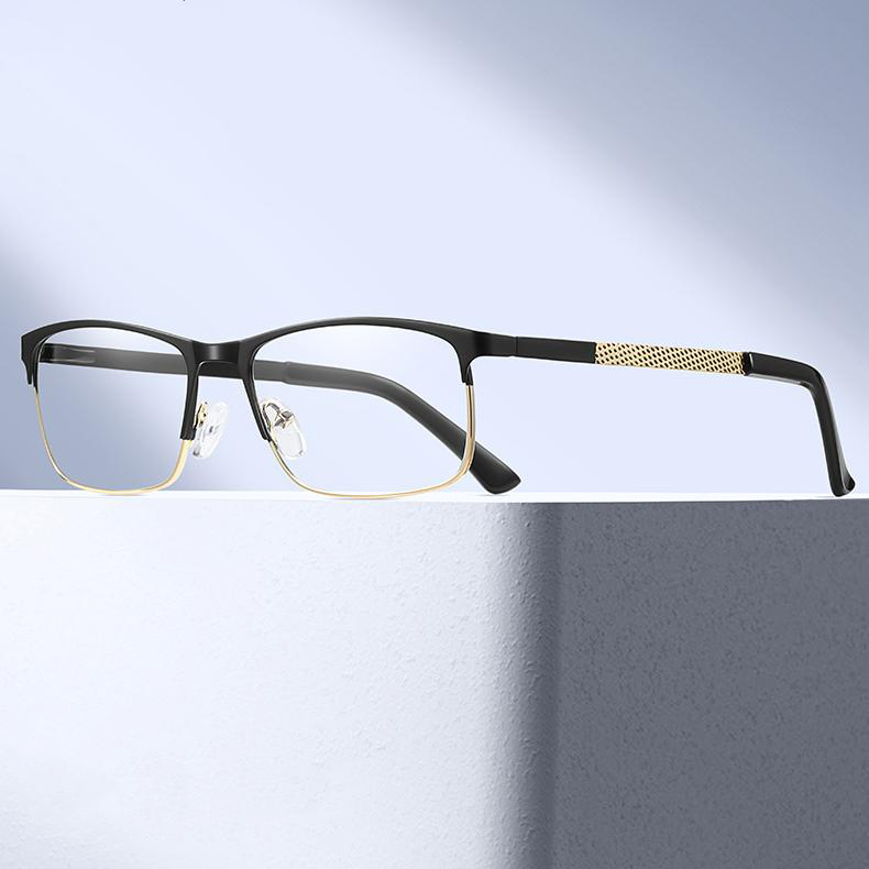LUNETTES DE LECTURE MULTIFOCALES PHOTOCHROMIQUES EN MÉTAL, STYLE BUSINESS