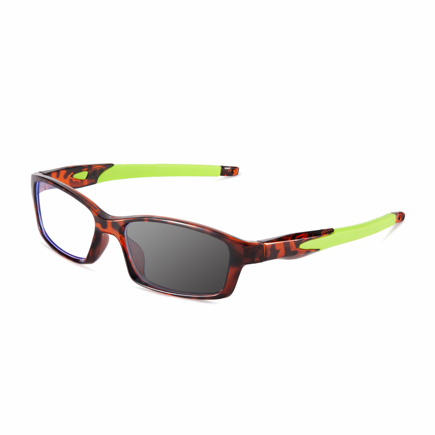 MEN'S RETRO SQUARE FRAME SPORTS ANTI-BLUE LIGHT PHOTOCHROMIC READING GLASSES