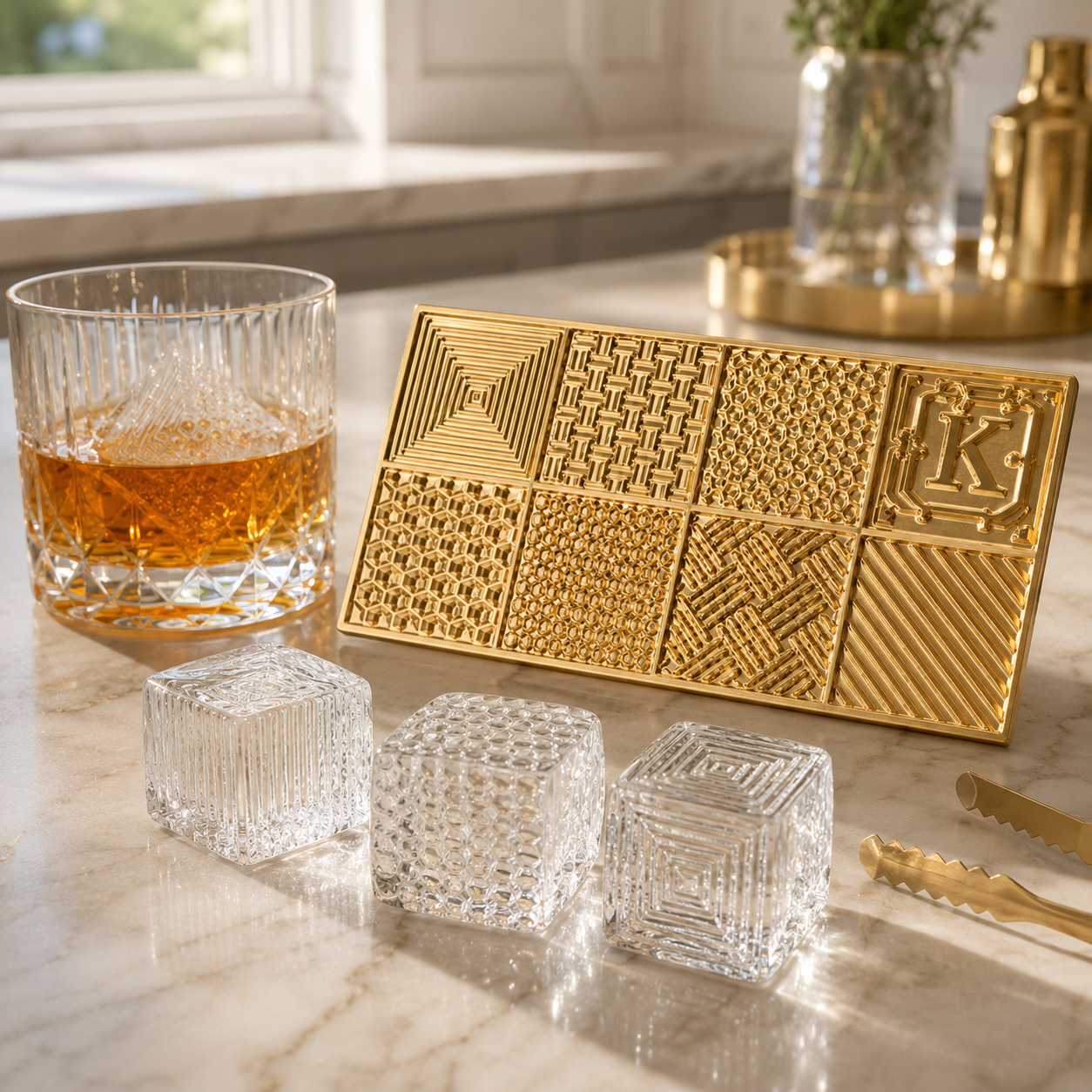 Custom Ice Cube Stamp Plate for Logos, Monograms and Bar Branding