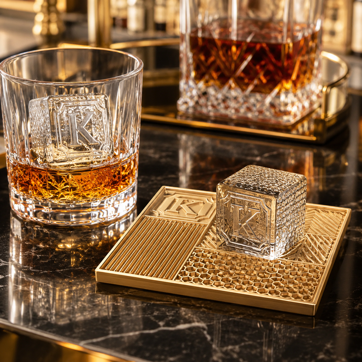 Personalized Ice Cube Plate for Business Branding and Signature Drinks