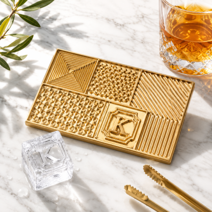 Custom Ice Plate with Company Logo for Restaurants, Hotels and Bars