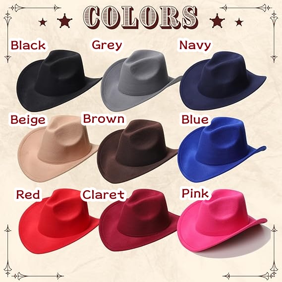 Personalized Cowboy Hat for Toddler Boys Girls, Western Hat for Kids Men Women, Custom Leather Patch Baby Cowgirl Hat