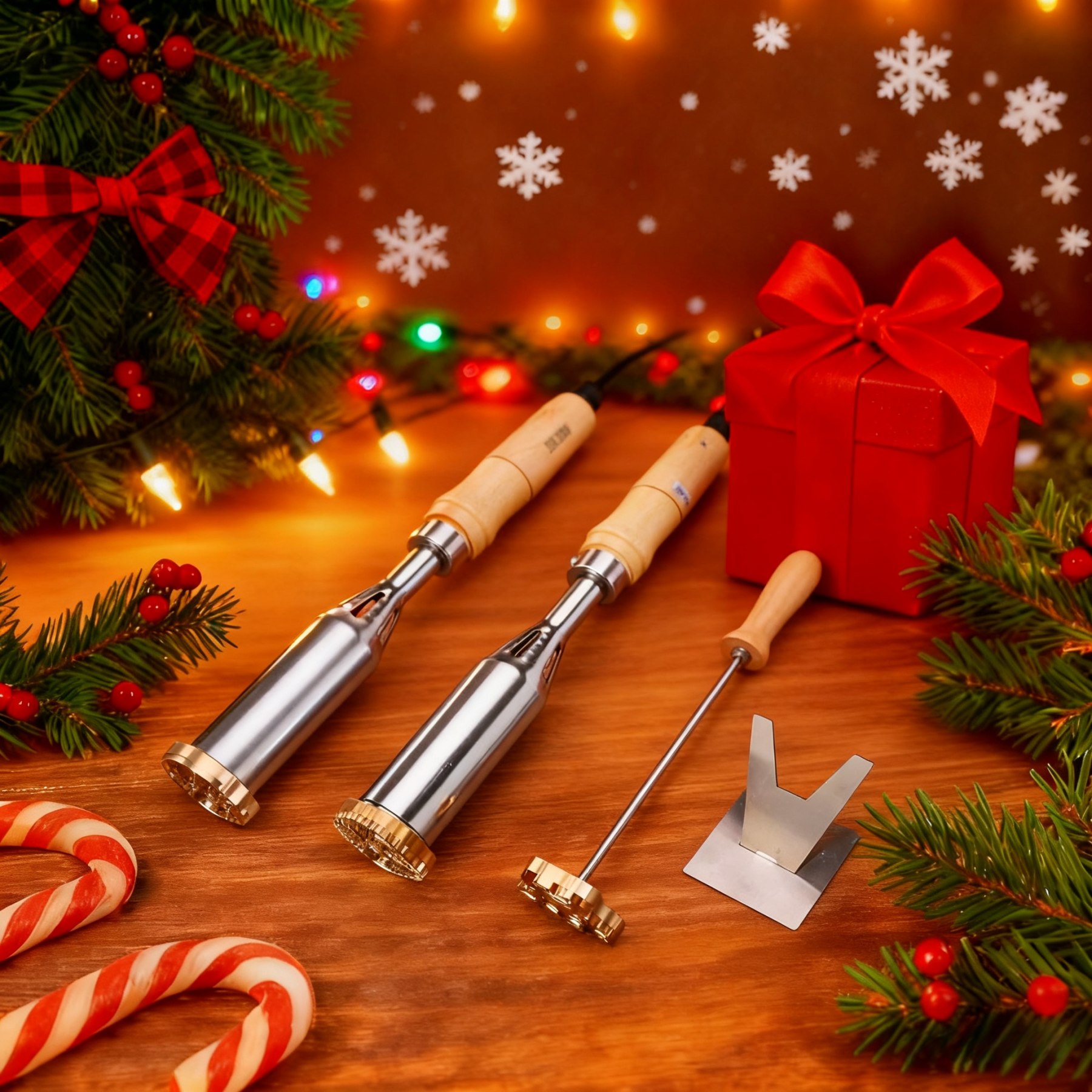 Custom Electric Branding Iron for Christmas, Engraved Wood Stamp Gift for Craftsmen and DIY Makers
