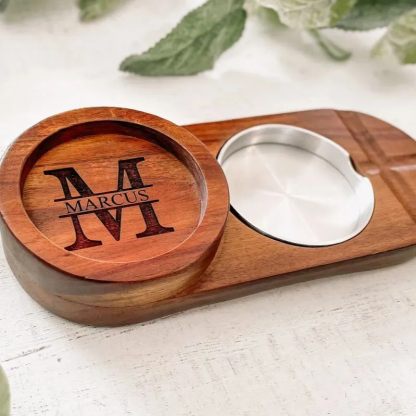 Personalized Name Ashtray with Monogram & Name Personalized Custom Gift for Smokers, for Husband
