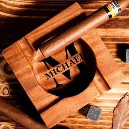 Personalized Name Ashtray with Monogram & Name Personalized Custom Gift for Smokers, for Husband