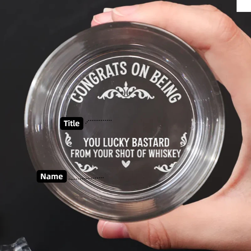 Congrats On Being My Husband - Personalized Engraved Whiskey Glass - Christmas Gift For Husband