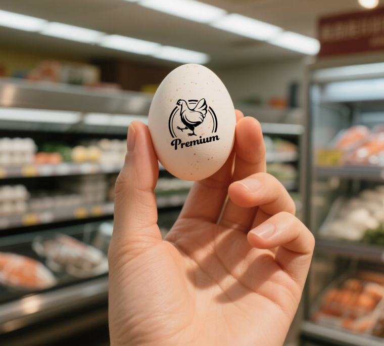 Custom Egg Stamp with Ink Pad – Personalized Farm Fresh Egg Stamp for Chicken or Duck Eggs | 0.8", 1", 1.2" Sizes