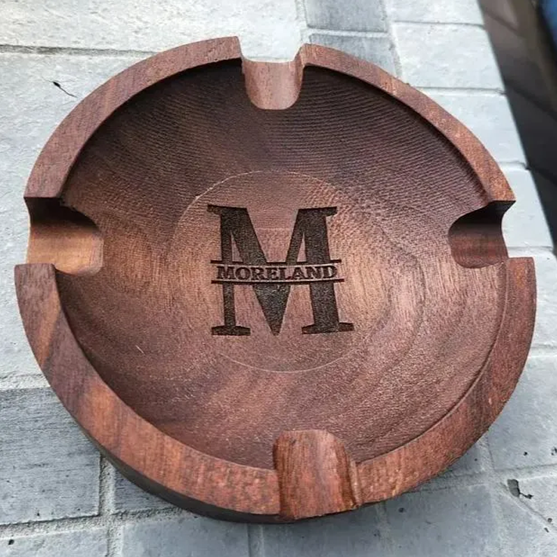 Personalized Name Ashtray with Monogram & Name Personalized Custom Gift for Smokers, for Husband