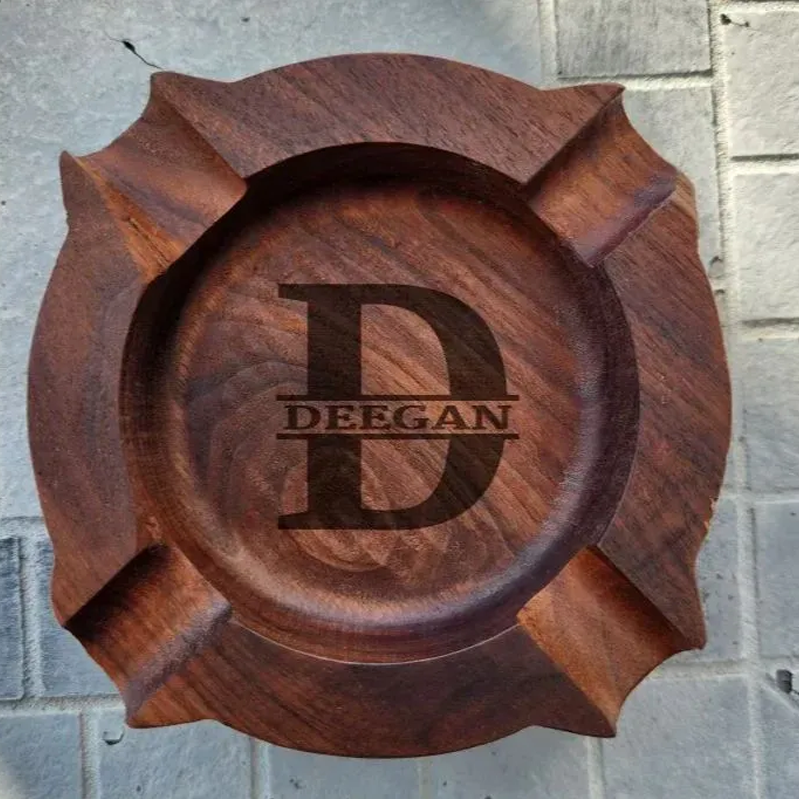Personalized Name Ashtray with Monogram & Name Personalized Custom Gift for Smokers, for Husband