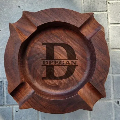 Personalized Name Ashtray with Monogram & Name Personalized Custom Gift for Smokers, for Husband