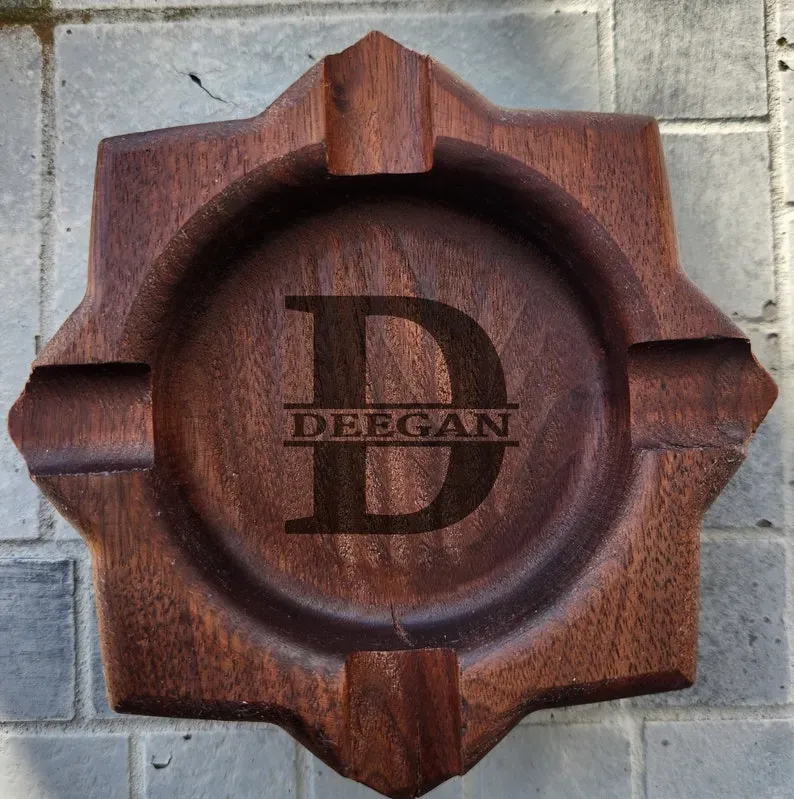 Personalized Name Ashtray with Monogram & Name Personalized Custom Gift for Smokers, for Husband
