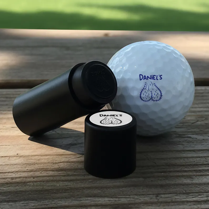 Custom Golf Ball Stamp Box, Personalized Name Logo Golf Stamp, Funny Golf Accessories for Golfers, Adult Humor Golf Balls, Golf Joke Gifts