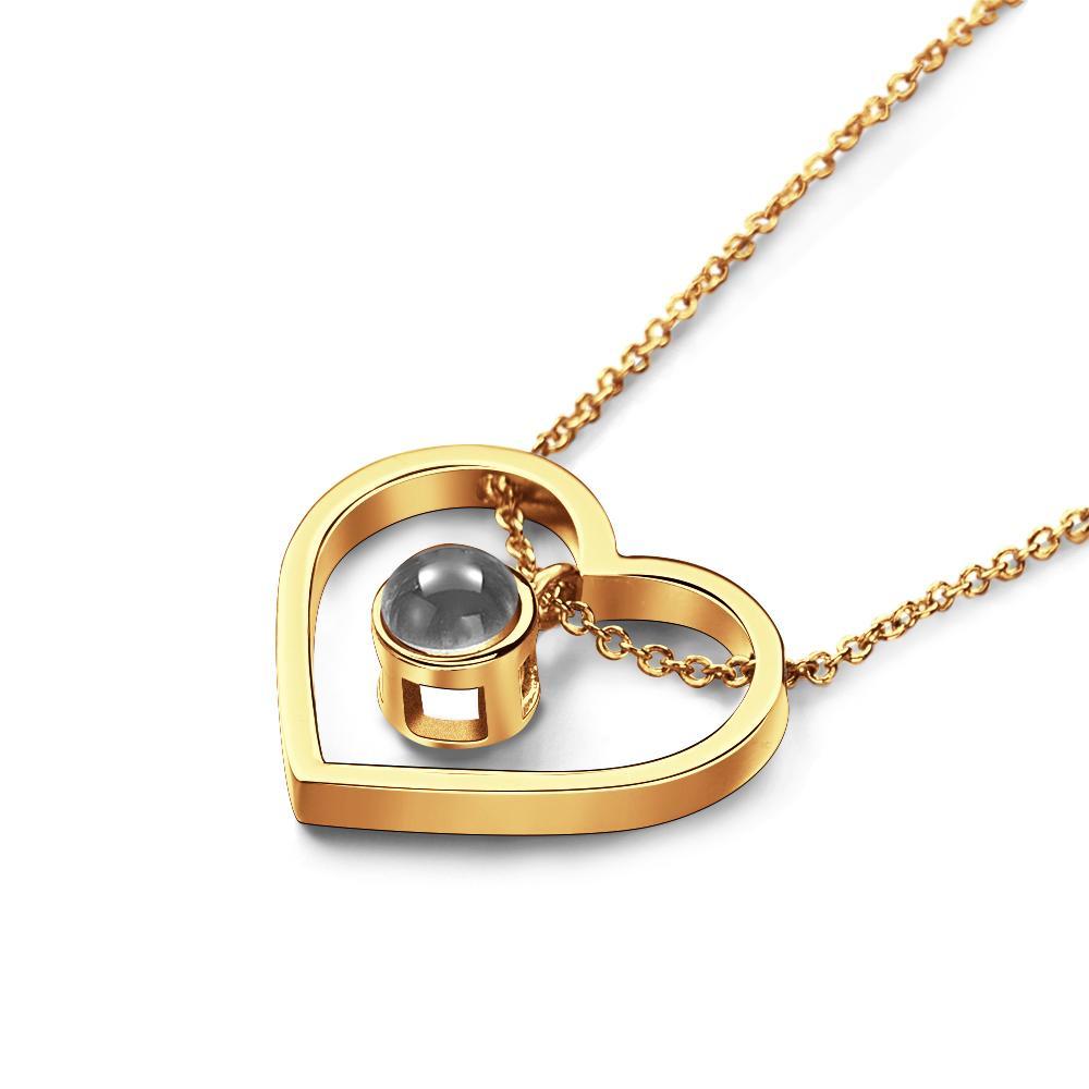 Heart Projection Necklace Personalized Memorial Photo Pendant Necklace Personalized Gifts for Her