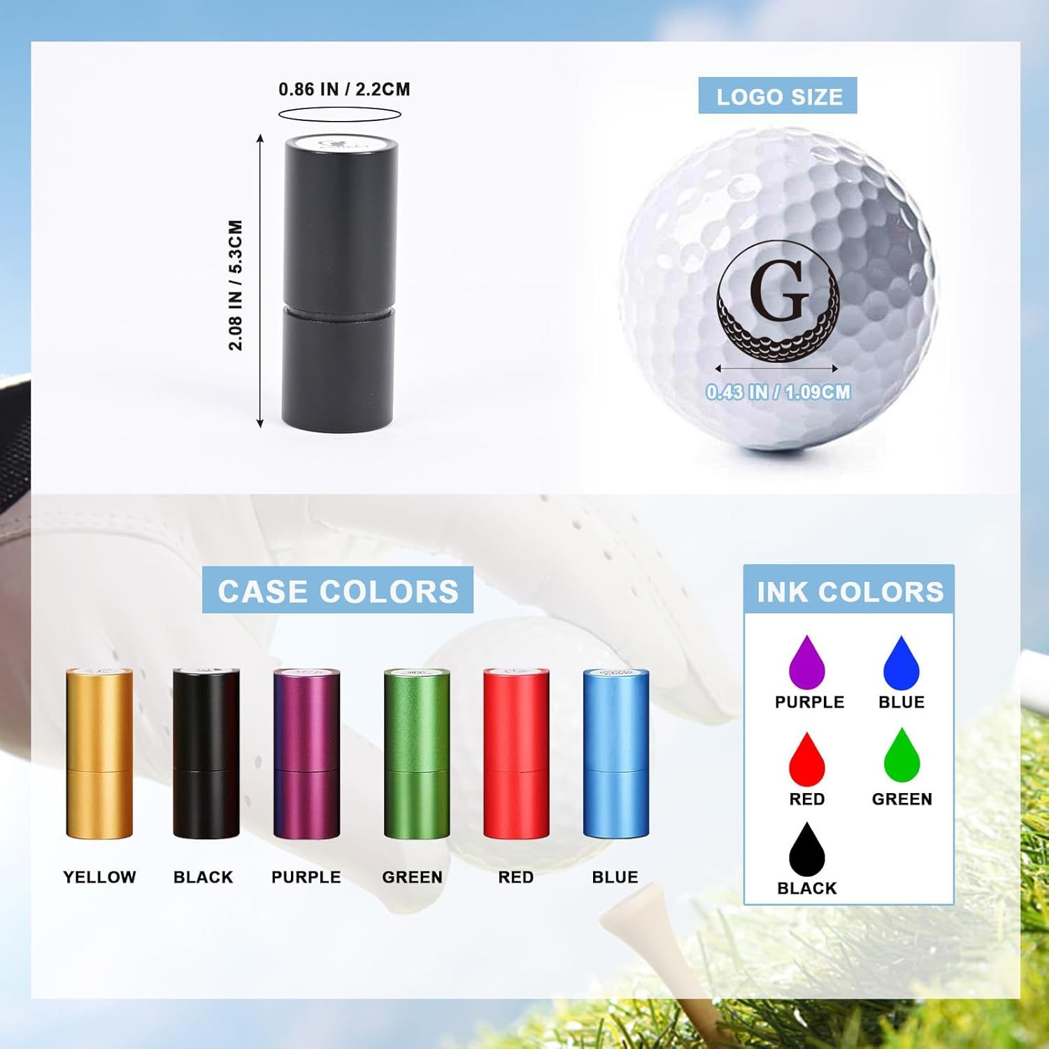 Custom Golf Ball Stamp/Monogram Golf Ball Stamp, Personalized Ball Stamp, Golf Accessories/Ink Ball Stamp,Gift for Golfer/Golfer Sport Gift