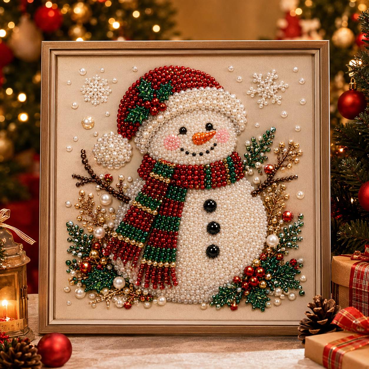 Relaxing & Beginner-Friendly - DIY Christmas Pearl Diamond Painting Art Kit