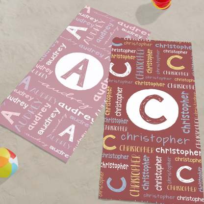 Personalized  Beach Towel with Your Name, Custom Beach Towel For Kids