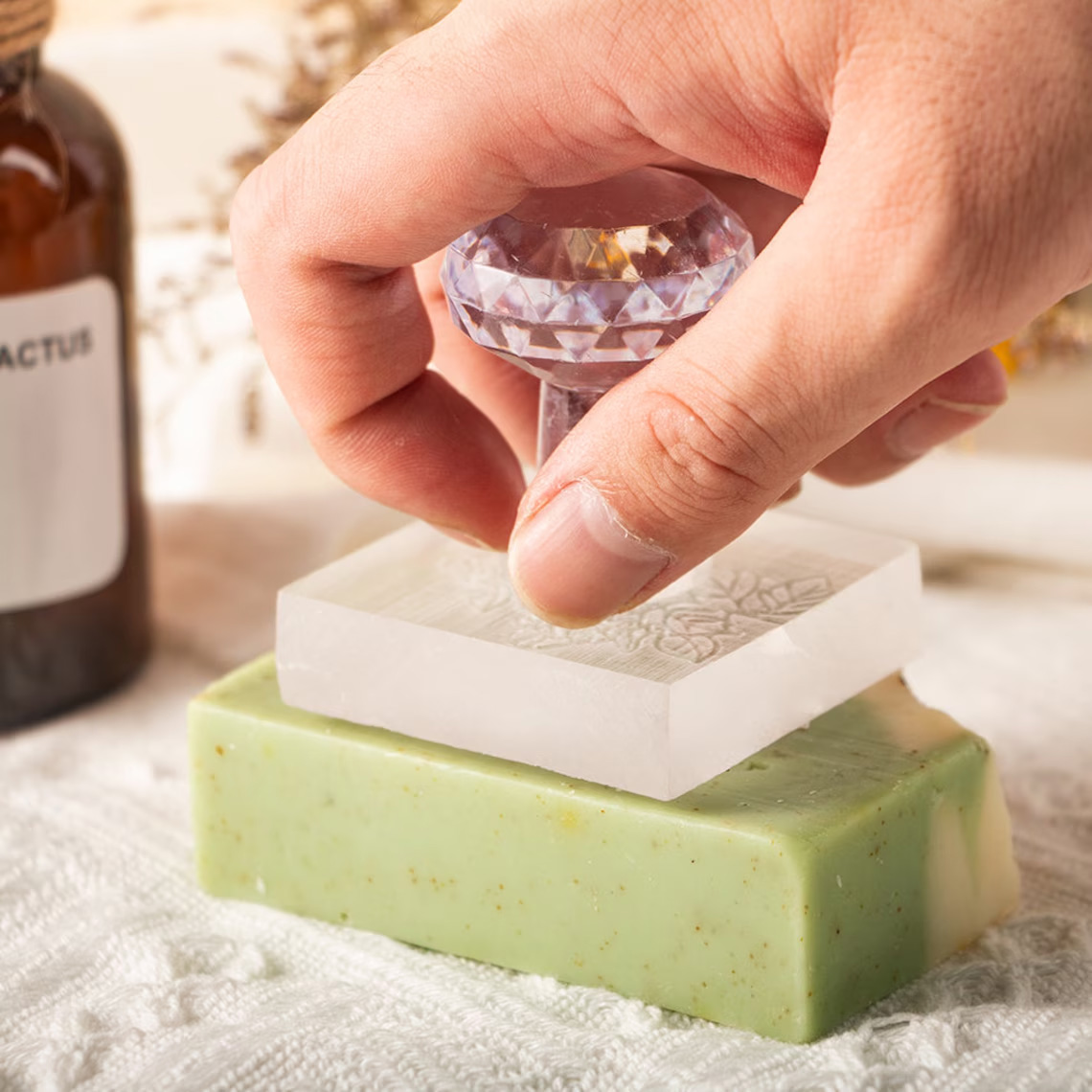 Custom Your Logo Stamp, Acrylic Stamp for Soap, Clay Signature, Personalized Pottery Stamp