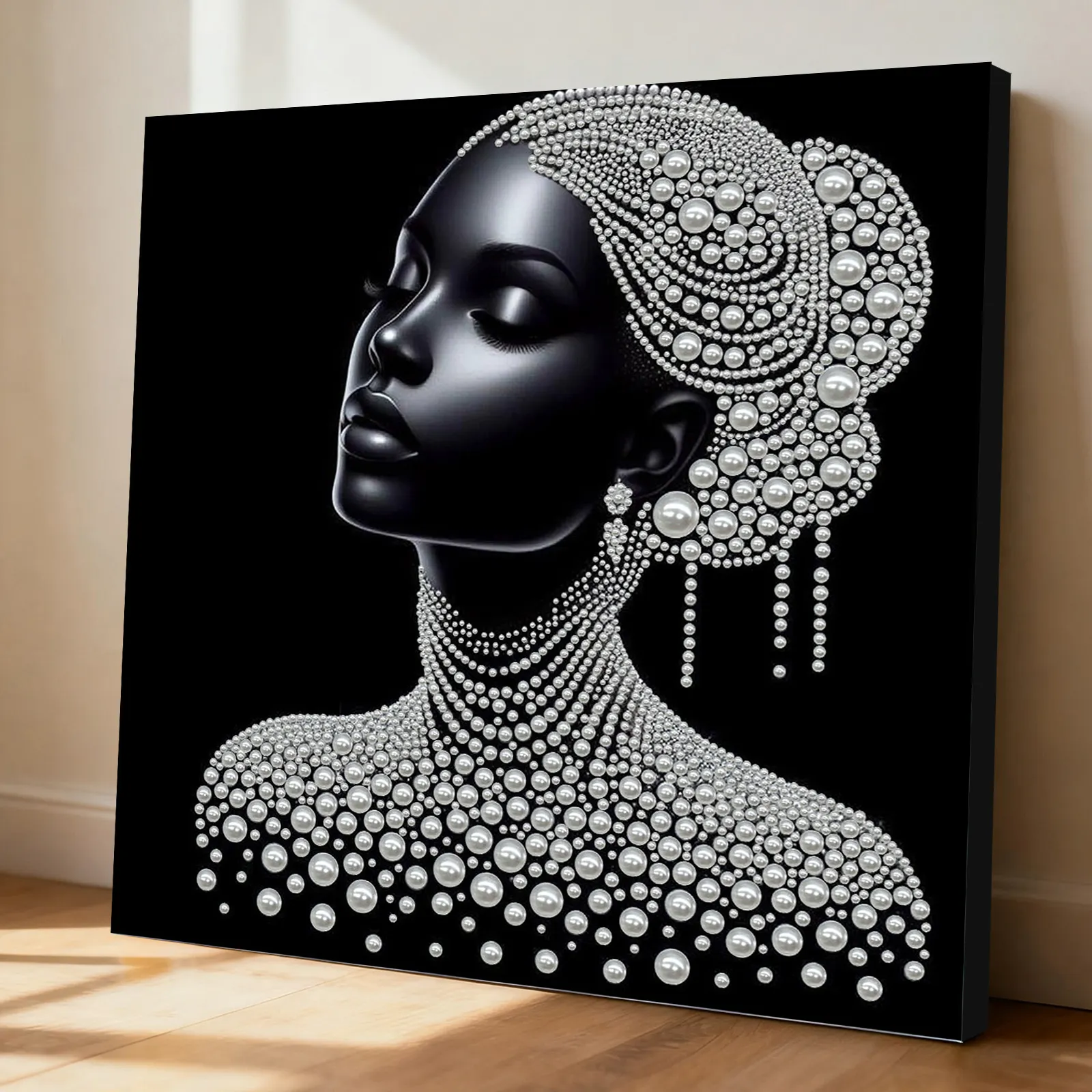 Framed Gracelady - Pearls Painting Kit for Creativity DIY Pearl Dot Crafts for Gift Home Wall Decor 