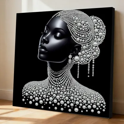 Framed Gracelady - Pearls Painting Kit for Creativity DIY Pearl Dot Crafts for Gift Home Wall Decor 