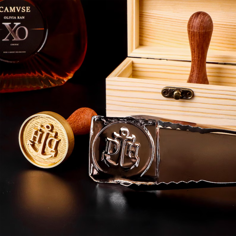 Ice Stamp for Ice Cube Custom Ice Branding Stamp for Whiskey Cocktails & Bar Drinks Personalized Logo Stamp For whiskey lover gift