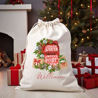 Christmas Santa Bag Christmas Presents Bag Christmas Gift Sack Personalized Kids Sack First Christmas Gift Christmas Santa Sack