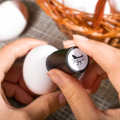 Personalized Chicken Silhouette Pattern Egg Stamp Farm Egg Label with Text and Box Birthday Mother's Day Father's Day Gift for Family Farmer Breeder