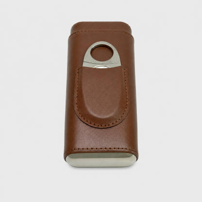 Personalized Cigar Case, Leather Cigar Holder with Cutter, Cigar Travel Case, Groomsmen Gifts, Gift for Dad Husband Gift for Him