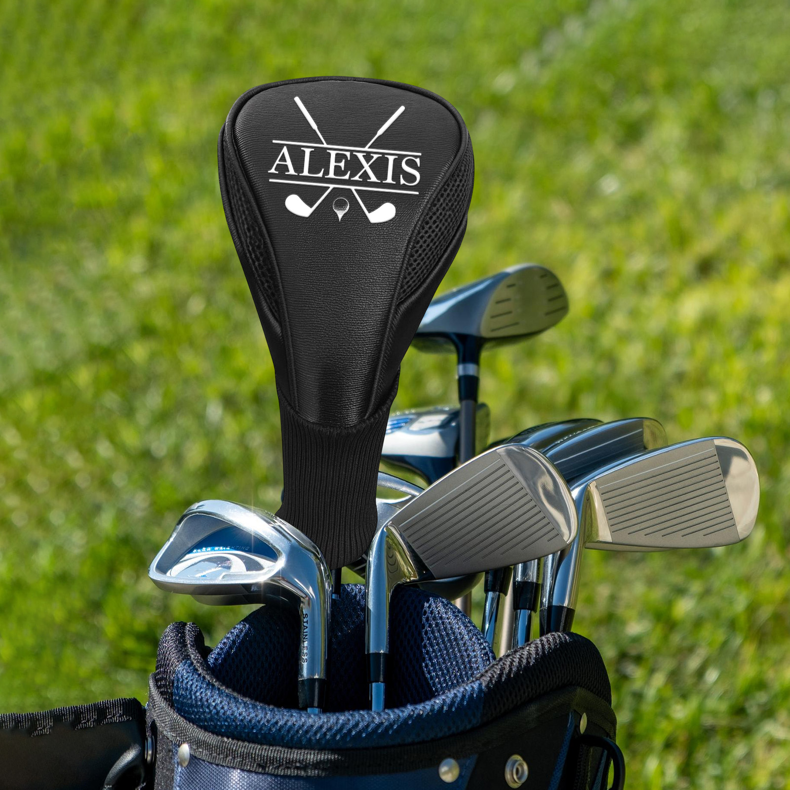 Personalized Golf Club Cover, Custom Golf Head Covers for Driver Fairway with Your Unique Design & Name, Ideal Golfing Gifts for Golfers Golf Lovers Dad Husband Father's Day, Golf Accessories