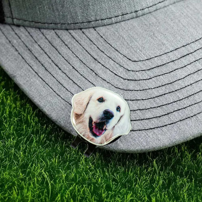 Personalized Photo Golf Ball Marker with Magnetic Hat Clip with Name Birthday Father's Day Gift for Golf Lover