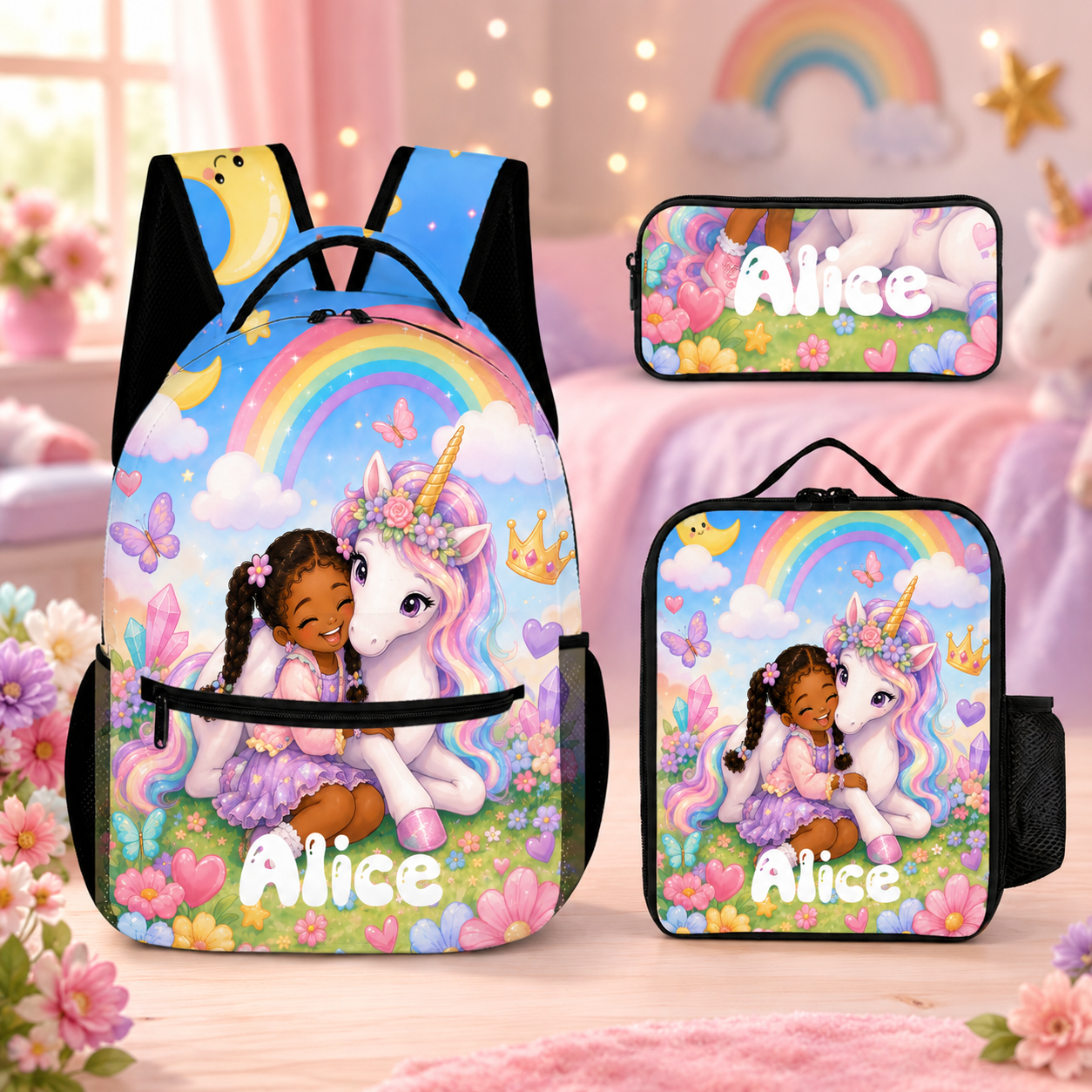 Girl Unicorn Custom Backpack