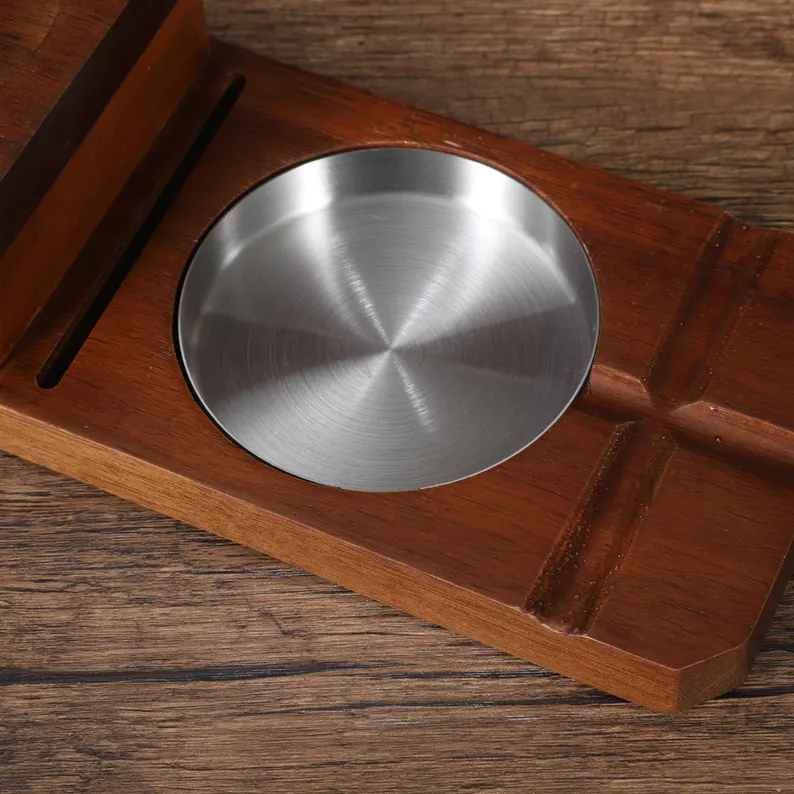 [Copy]Personalized Whiskey & Cigar Tray Glass Holder Ashtray Whiskey, 2 in 1 Wooden Cigar Ashtray With Whiskey Glass Holder, Great Gifts for Men