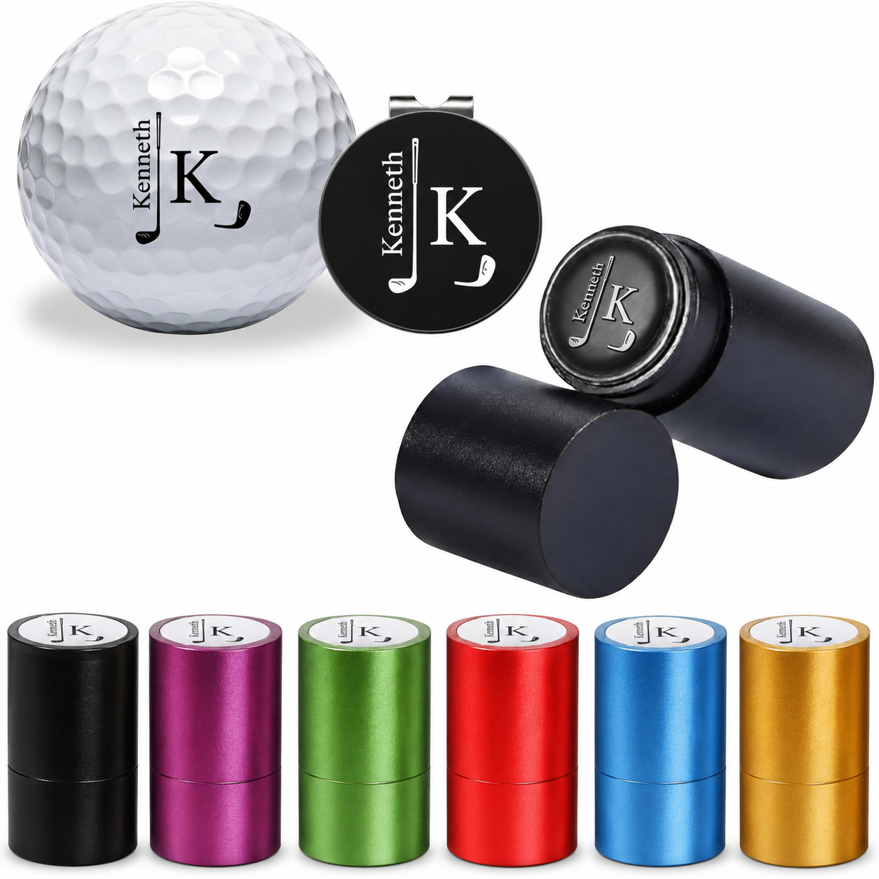 Custom Golf Ball Stamp Refill Ink Kit, Waterproof Quick-Dry Ink for Golf Ball Stamper, Personalized Marker Accessory for Golfers