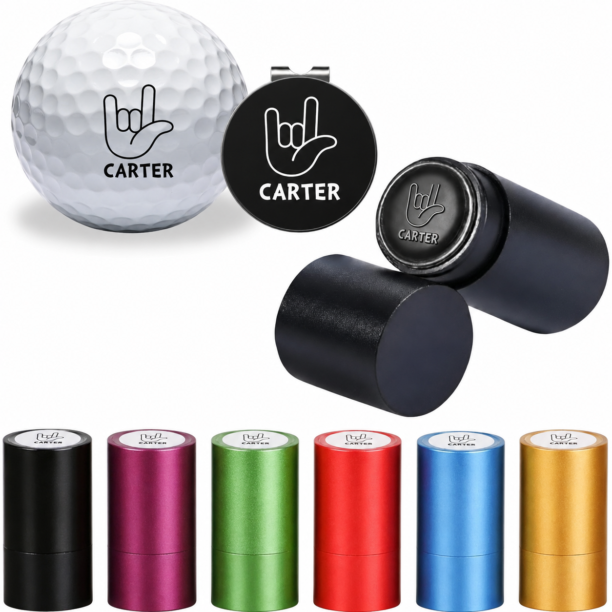 Personalized Golf Coach Gift Stamp, Custom Team Logo Golf Ball Marker, Self-Inking Waterproof Golf Stamper, Unique Gift for Coach Golfer