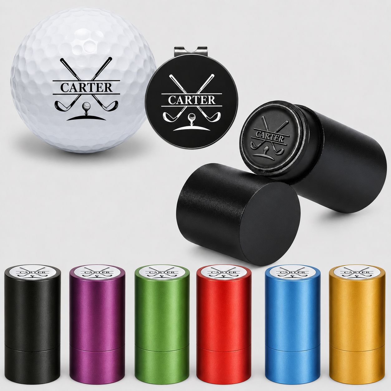 Custom Lucky Number Golf Ball Stamp, Personalized Number Monogram Golf Marker, Reusable Waterproof Stamper, Golf Gift for Men Women Golfer